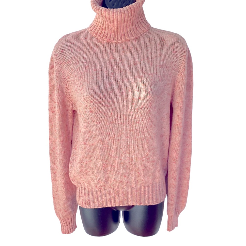 Loro Piana Turtleneck Sweater Pink Heather 100% Cashmere Size 42 (Italy) Size M
